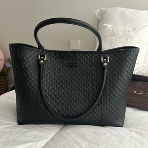 Gucci leather Tote Black